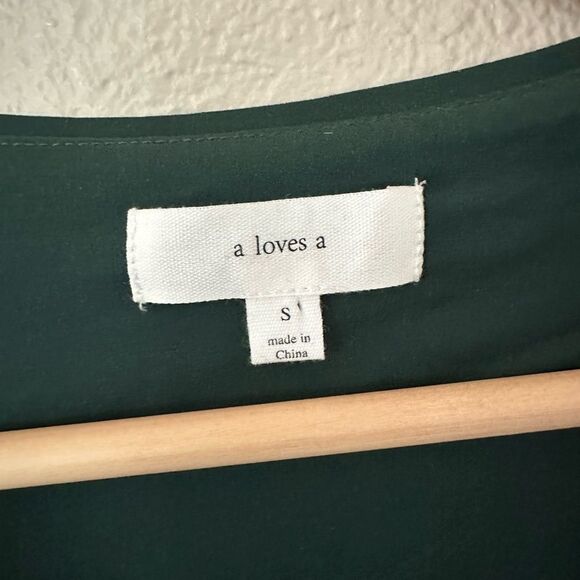 A Loves A Green Sequin Sparkle Cowl Neck Bodysuit Size S - Picture 6 of 9